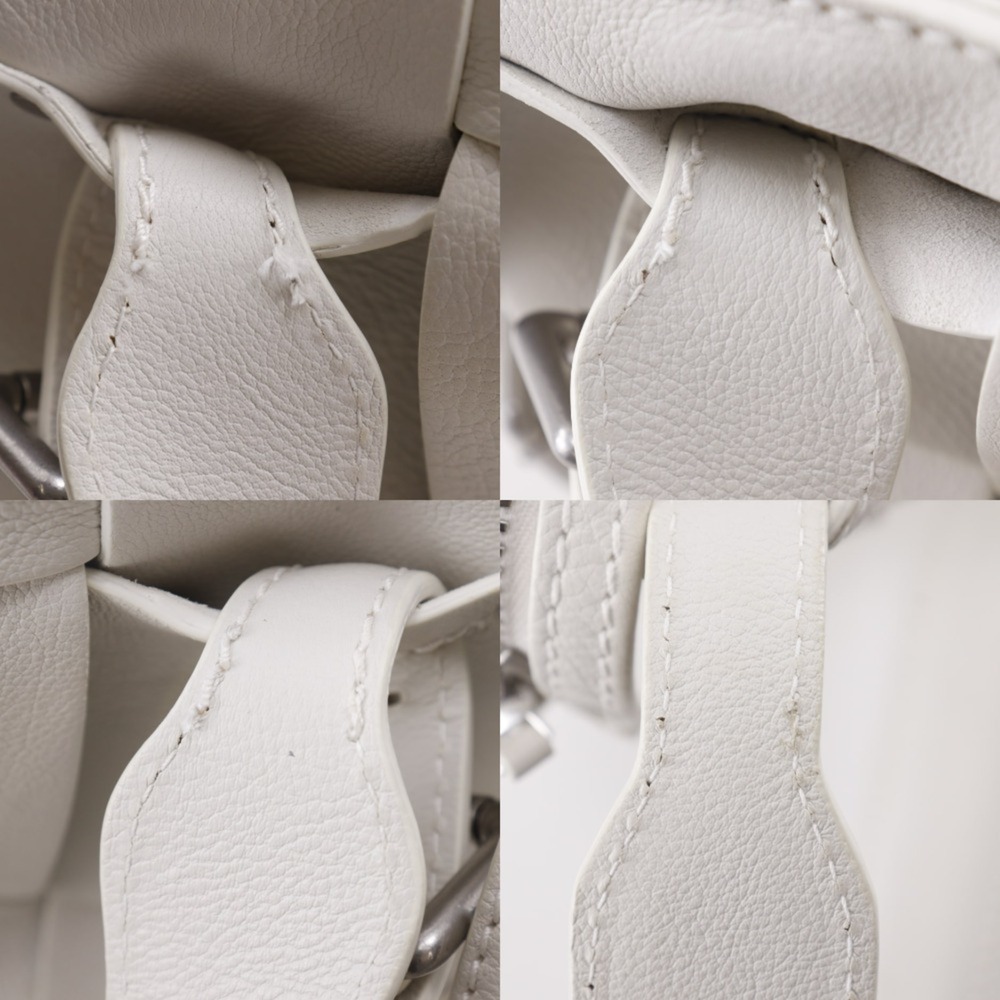 BOTTEGA VENETA White Leather Intrecciato Bag - Picture 13 of 16